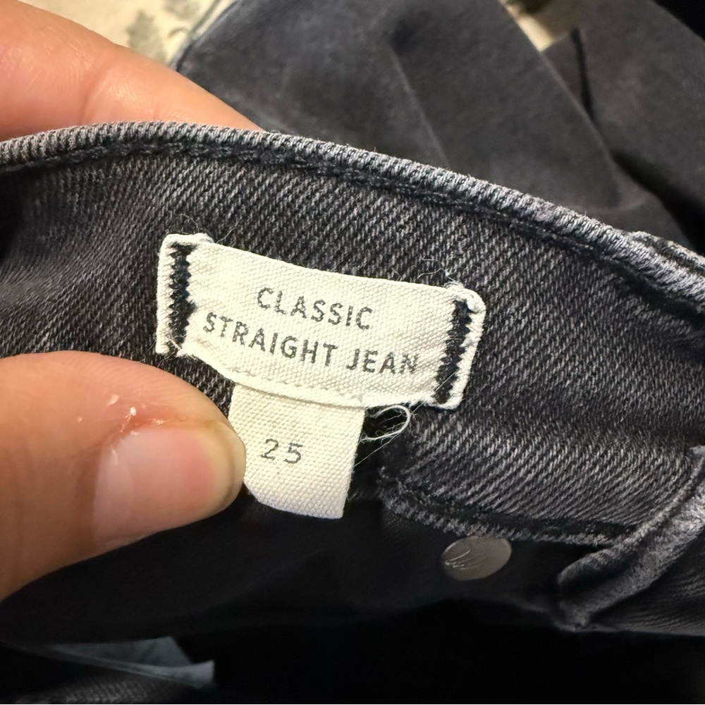 Madewell Women's Straight Leg Jeans in Black size 25 - Picture 4 of 8